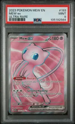 2023 POKEMON MEW EN-151 ULTRA RARE #193 MEW EX PSA 9 - Image 1