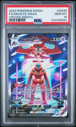 2023 POKEMON SWORD & SHIELD CROWN ZENITH #GG45 FULL ART/DEOXYS VMAX PSA 10 - Image 1