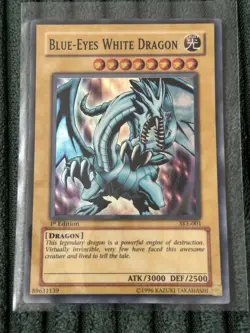 Yu-Gi-Oh Blue-Eyes White Dragon Kaiba SKE-001 Holo Rare 1st Edition - Image 1