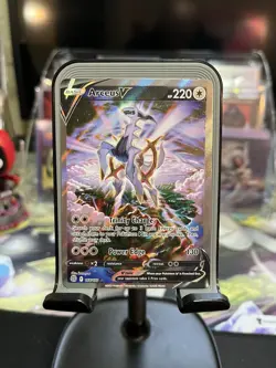 Pokemon TCG Arceus v Alt Art Holo Full Art Card Brilliant Stars 166/172 NM - Image 1