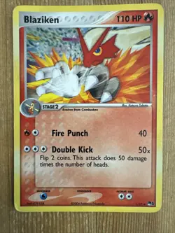 Blaziken HOLO RARE 1/17 Pop Series 1 Pokemon Card MP 2004 - Image 1
