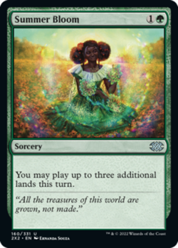 1 x Summer Bloom - Foil - Double Masters 2022 - Light Play - MTG - Image 1