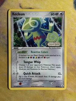 Kecleon 37/92 Ex Legend Maker Reverse Holo Foil Stamped Era Pokemon Card SWIRL - Image 2