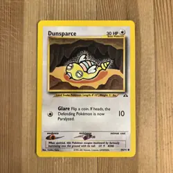 Pokemon TCG Dunsparce Neo Discovery 54 Regular Unlimited Common NM - Image 1
