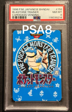 PSA8 1996 Pokemon Japanese Bandai Blastoise Traner Carddass Vending - Image 1