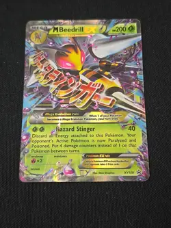 M Beedrill EX XY158 XY Ultra Rare Holo Pokemon TCG Light Played - Image 1