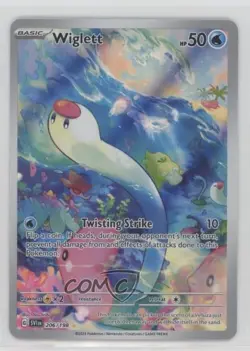 Wiglett Illustration Rare Pokemon Scarlet & Violet Base Set SV01 #206 - Image 1