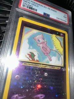 2001 POKEMON SOUTHERN ISLANDS PROMO #1 MEW - HOLO PSA 7 - Image 3