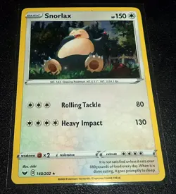 Pokemon Snorlax #140/202 Cosmos Holo Rare Sword & Shield NM - Image 1