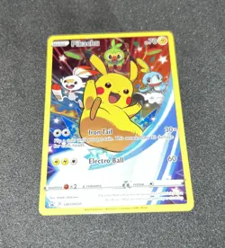 Pikachu SWSH020 Sword & Shield (2020) Black Star Promo Full Art Pokemon TCG NM - Image 2