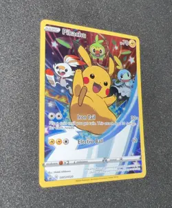 Pikachu SWSH020 Sword & Shield (2020) Black Star Promo Full Art Pokemon TCG NM - Image 3