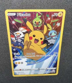 Pikachu SWSH020 Sword & Shield (2020) Black Star Promo Full Art Pokemon TCG NM - Image 4