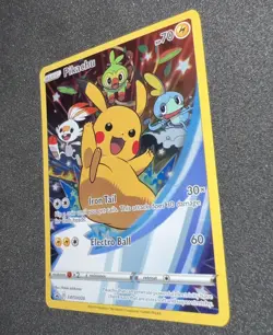 Pikachu SWSH020 Sword & Shield (2020) Black Star Promo Full Art Pokemon TCG NM - Image 5