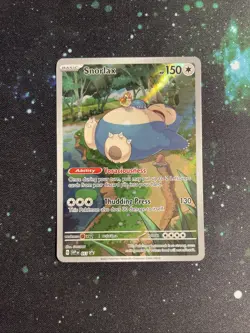 Pokemon Snorlax 051 Black Star Promos Full Art Holo Scarlet And Violet 151 NM - Image 3