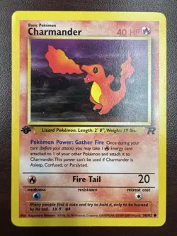 Pokemon TCG- Charmander 1st Edition 50/82 Team Rocket LP - Image 1