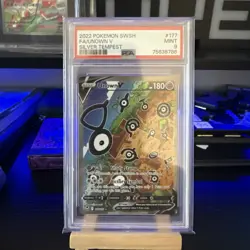 Unown V Full Art 177/195 PSA 9 Pokemon TCG: Silver Tempest - Image 1