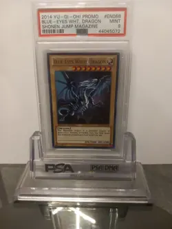 Yugioh Blue Eyes White Dragon JUMP-EN068 Graded PSA 9 MINT Ultra Rare Promo 2014 - Image 1