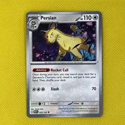 Persian 053/165 Uncommon Scarlet & Violet 151 Pokemon Card NM - Image 1