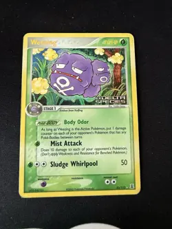 Weezing 33/113 EX Delta Species Pokemon Card Stamped Reverse Holo Rare - Image 1