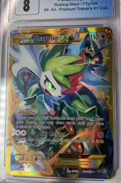 Shaymin EX Full Art - 77a/108 - XY Roaring Skies Pokemon Card - CGC 8 - Image 2