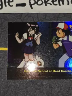 EP9 The School of Hard Knocks Rainbow Holo Pokemon Topps Series 2 Card LP - Image 3