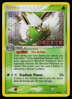Pokemon Card - Shiftry Deoxys 25/107 Reverse Holo Stamped - Image 1