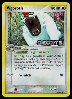 Pokemon Card - Vigoroth Stamped Deoxys 50/107 Reverse Holo - Image 1