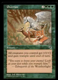 Overrun Tempest Light Play MTG Magic the Gathering - Image 1