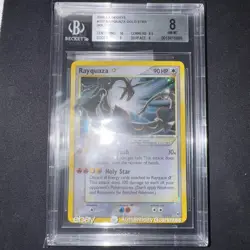 2005 POKEMON EX DEOXYS RAYQUAZA GOLD STAR #107 HOLO BGS 8 NM-MT W 10 CENTERING - Image 2