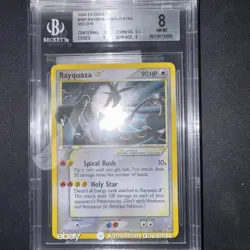 2005 POKEMON EX DEOXYS RAYQUAZA GOLD STAR #107 HOLO BGS 8 NM-MT W 10 CENTERING - Image 3