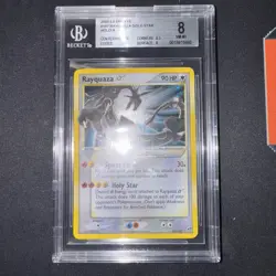 2005 POKEMON EX DEOXYS RAYQUAZA GOLD STAR #107 HOLO BGS 8 NM-MT W 10 CENTERING - Image 4
