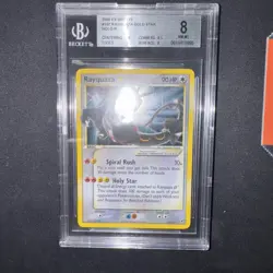 2005 POKEMON EX DEOXYS RAYQUAZA GOLD STAR #107 HOLO BGS 8 NM-MT W 10 CENTERING - Image 5