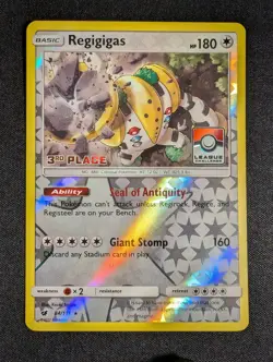 Pokemon Regigigas 84/111 Reverse Holo 3rd Place League Promo NM - Image 1