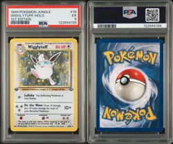 1999 POKEMON JUNGLE 1ST EDITION #16 WIGGLYTUFF-HOLO PSA 5 - Image 4