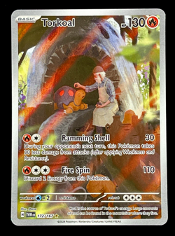 Pokemon TCG: Twilight Masquerade - Torkoal 172/167 Illustration Rare IR Holo NM - Image 1
