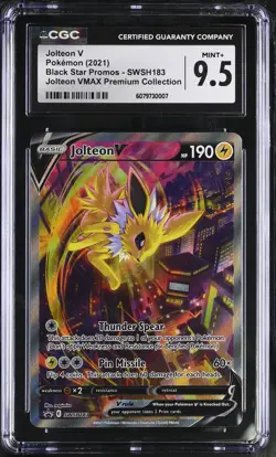 Pokemon TCG: Jolteon V SWSH 183 Alt Alternate Art Promo [CGC 9.5] - Image 1