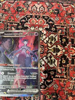Pokemon TCG Destined Rivals Team Rocket's Mewtwo EX 231/182 Pack Fresh Mint - Image 3