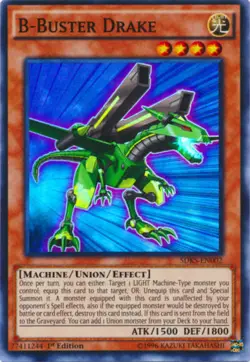 *** B-BUSTER DRAKE *** 1ST EDITION SUPER RARE SDKS-EN002 (MINT/NM) YUGIOH! - Image 1
