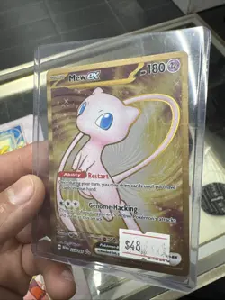 Pokemon Mew EX TCG Scarlet & Violet Hyper Rare Metal Card 205/165 Holo - Image 1
