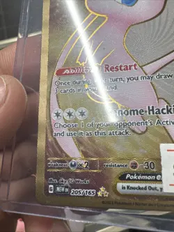 Pokemon Mew EX TCG Scarlet & Violet Hyper Rare Metal Card 205/165 Holo - Image 2