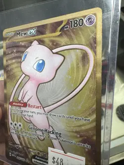 Pokemon Mew EX TCG Scarlet & Violet Hyper Rare Metal Card 205/165 Holo - Image 3