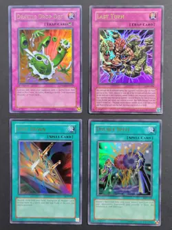 Yugioh Card Lot x 4: Classic Ultra Rare Traps & Spells - Image 1