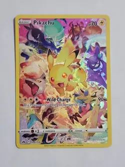 Pokemon Pikachu TCG Full Art Secret Rare Holo Card 160/159 Crown Zenith - Image 1