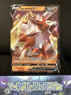 Pokemon Card Lycanroc V SWSH199 Black Star Promo Ultra Rare Holo NM - Image 1