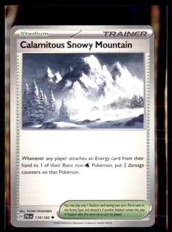 Pokemon Calamitous Snowy Mountain 174/193 Paldea Evolved Non Holo 4 Card Lot LP - Image 1