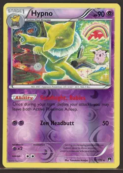 HYPNO #51 Reverse Holo Rare XY BreakPoint 2016 Pokemon Card Stage 1 Komiya - Image 1