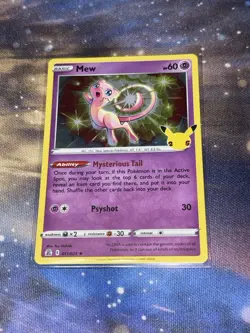 Mew # 011/025 Holo Rare 2021 Pokemon Card Celebrations 25th Anniversary - Image 1