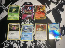 Vintage Pokemon Damaged Ex and Promo Lot Pokemon Cards - Image 1