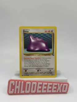 Ditto 18/62 1st Edition Non Holo Rare Fossil Set Pokemon Card WOTC TCG 2000 - Image 1