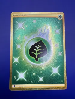 ⚡Grass Leaf Energy 283/264 Gold Secret Rare Fusion Strike Pokemon Card - Image 3